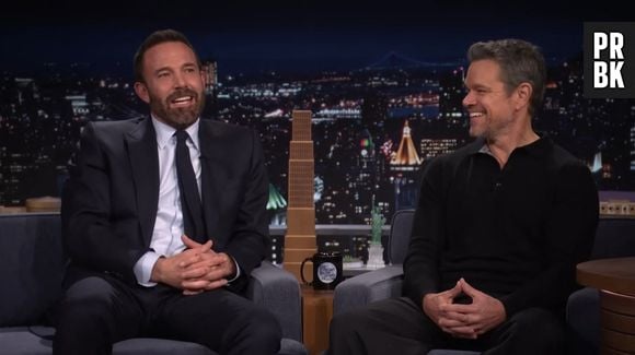 L'image DOIT être créditée : NBC

Ben Affleck et Matt Damon, amis acteurs hollywoodiens, apparaissent ensemble dans l'émission de chat de Jimmy Fallon pour parler de leur nouveau film, The Rip.

Affleck, 53 ans, a révélé qu'il était le seul étranger invité sur le plateau de tournage de l'Odyssée, la superproduction estivale attendue de Damon, 55 ans.

Le film est basé sur le mythe grec ancien d'Ulysse et de son voyage de retour après la chute de Troie.

Le film épique à venir est réalisé par Christopher Nolan, le cinéaste d'Oppenheimer.

Damon a déclaré : "Ce film a été l'apogée de toute ma carrière. J'en ai adoré chaque minute."

Fallon, 50 ans, a souligné à quel point Damon avait été déchiré pour son rôle de héros du conte du poète Homère.

Il a répondu : "Vous savez, je suis en forme. Un homme n'est en forme qu'une fois...".

Interrogé sur sa collaboration avec Nolan, il a ajouté : "Cela a été l'apogée de toute ma carrière.

"J'ai adoré chaque minute. Oui, j'ai adoré ça."

Affleck a déclaré qu'il s'était rendu sur le plateau de l'Odyssée en tant que grand fan du travail de Nolan et qu'il avait pu y emmener ses enfants, qui n'ont jamais l'habitude de se rendre sur les plateaux de tournage.

Photo fournie par JLPPA