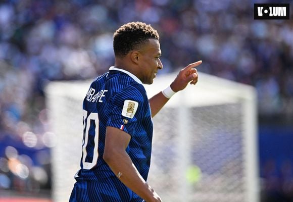 Kylian Mbappe of France gestures during a FIFA Men’s World Cup 2026 Group Stage football match between Brazil and Morocco at New York New Jersey Stadium, in East Rutherford on June 16th 2026 - Match de groupe I "France - Sénégal (3-1)" lors de la Coupe du Monde FIFA 2026 (FIFA World Cup 2026) le 16 juin 2026. © PsnewZ/Bestimage