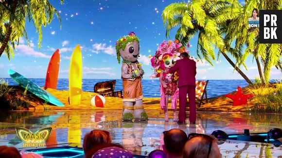 Le Caillou et le Bouquet sur le plateau de Mask Singer, le 29 mai sur TF1.