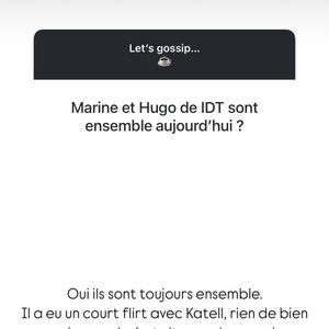 Aqababe dévoile où en sont Marine et Hugo.