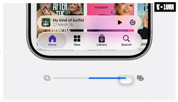 Dans iOS 27, Liquid Glass sera plus personnalisable grâce à un curseur permettant de régler le niveau de transparence du système.