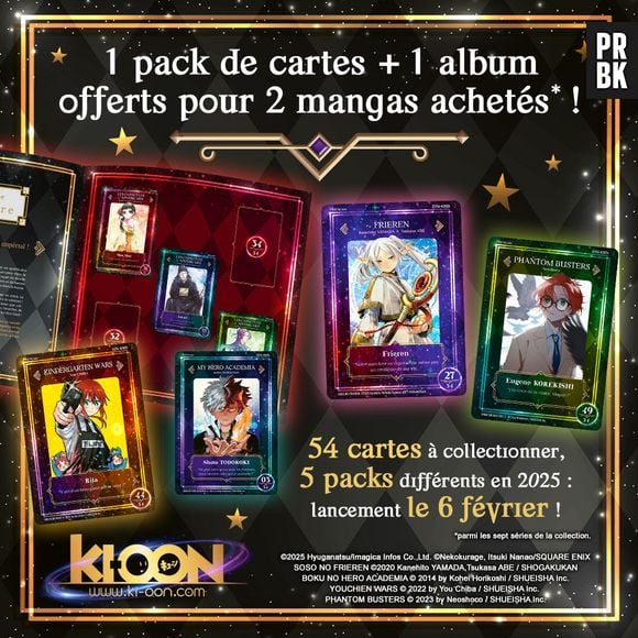 Ki-oon lance sa collections de cartes à l'effigie de ses mangas comme My Hero Academia, Frieren ou Jujutsu Kaisen