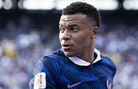 Les Bleus lors du match France - Sénégal.