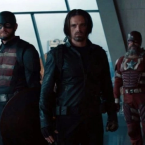 L'équipe d'antihéros de Thunderbolts* avec Yelena Belova (Florence Pugh), Bucky Barnes (Sebastian Stan), Red Guardian (David Harbour), Ghost (Hannah John-Kamen), Taskmaster (Olga Kurylenko) et John Walker (Wyatt Russell)