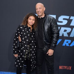 Vin Diesel et sa fille Similce Diesel - Avant-première de 'Fast & Furious: Spy Racers' à Los Angeles, le 7 décembre 2019.
