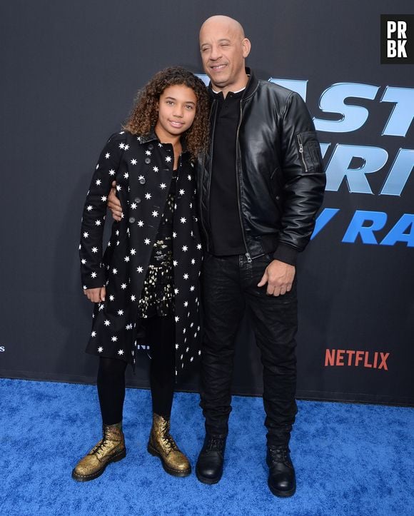Vin Diesel et sa fille Similce Diesel - Avant-première de 'Fast & Furious: Spy Racers' à Los Angeles, le 7 décembre 2019.
