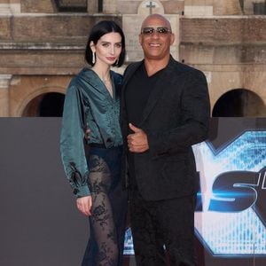 Vin Diesel - Meadow Walker à la première du film "Fast & Furious X" à Rome, le 12 mai 2023.