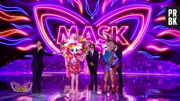 Le Bouquet et L'Âne sur le plateau de "Mask Singer" sur TF1.