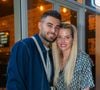 Thibault Garcia et sa femme Jessica Thivenin lors de la soirée « Come Chill with Booba » au bar Le Tube à Dubaï le 21 octobre 2021. © Nicolas Briquet / Bestimage