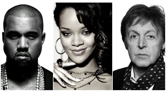 Rihanna : un titre avec K. West et P. McCartney