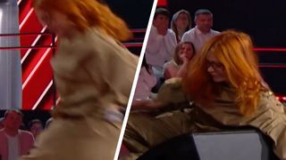 Axelle Red chute lourdement sur le plateau de The Voice Belgique, "une tentative de double salto"