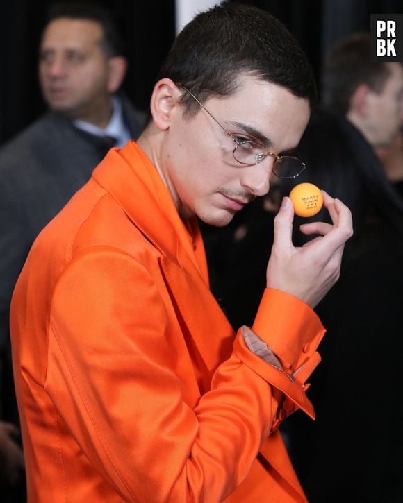 Timothée Chalamet pose avec d'autres stars lors de la première new-yorkaise de "Marty Supreme" organisée par A24 à New York.