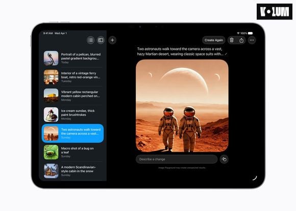 Apple a également remanié Image Playground : l’application promet désormais des images de meilleure qualité et un style photoréaliste