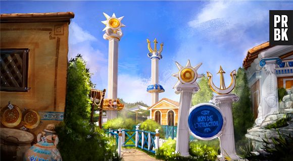 Aperçu de la Zone Grèce qui va être renouvelée au Parc Astérix