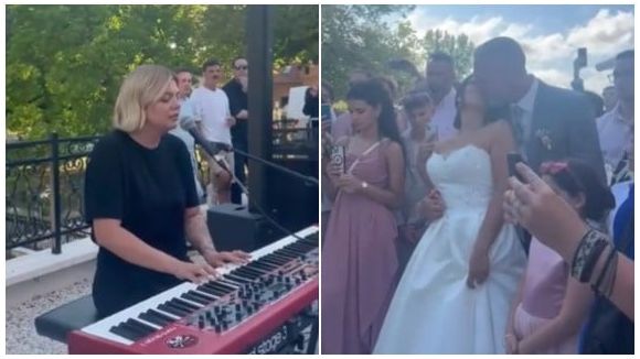 Louane chante au mariage d'une fan