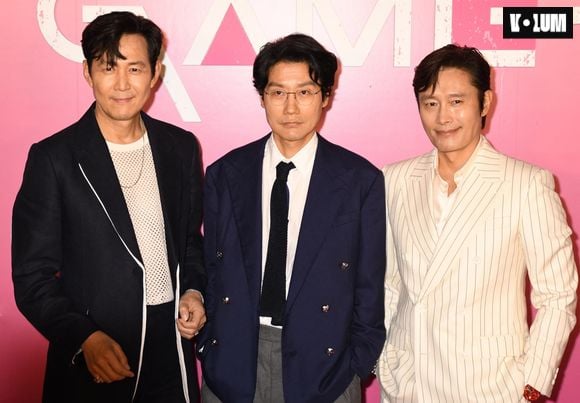 New York, NY - The highly anticipated "Squid Game" Season 3 premiere takes place at The Plaza Hotel in New York City, drawing a crowd of stars and fans. Pictured: Lee Jung-jae, Hwang Dong-hyuk and Lee Byung-hun | 00711638
