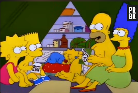 Les Simpson : Homer utilise le frigo pour se rafraîchir