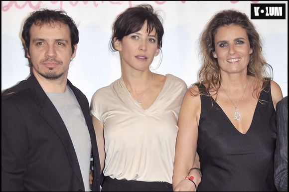 ALEXANDRE ASTIER, SOPHIE MARCEAU ET LA REALISATRICE LISA AZUELOS - PREMIERE DU FILM "LOL" AU CINEMA GAUMONT MARIGNAN A PARIS.