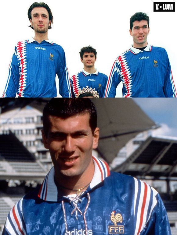 Les horribles maillots de l'Equipe de France dans les années 90