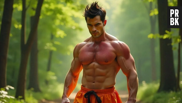 Henry Cavill en Super Saiyan 4 Goku, début de la transformation
