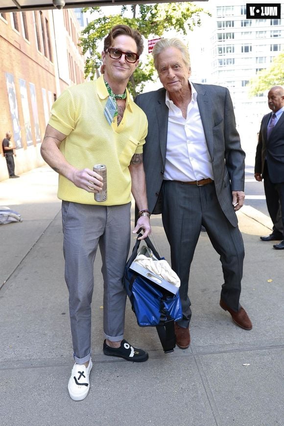 New York, NY  Michael Douglas and his son, Cameron Douglas, shared a heartfelt moment with a hug after taping an episode of "The Drew Barrymore Show" in New York City.



Pictured: Michael Douglas, Cameron Douglas